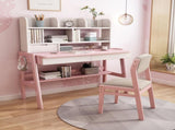 Ave Solid Wood Study Desk with Shelf and Drawers/Bookcase/Rubberwood V1057-DM6281-120CM