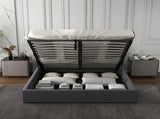 Milano Capri Luxury Gas Lift Bed With Headboard - Grey No.28 - King ABM-10001608