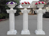 Sturdy Plastic Roman Pillar Vase White for Wedding Decoration V1370-AZ4-16867
