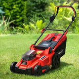 Giantz Lawn Mower 37cm Cutting Width Cordless 40V Electric Lawnmower MOWER-LI37-N-RDBK