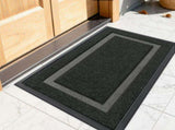 Indoor Outdoor Doormat, Rubber Non-Slip Entrance Mat for Scraping Mud, Sand and Dust from Shoes, Low V1189-LC-LY-00183