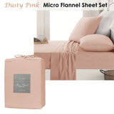 Ardor Micro Flannel Sheet Set Dusty Pink King V442-INT-SHEETS-ARDORMICROFLANNEL-PINK-KI