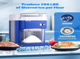 Commercial Ice Shaver Machine, 1.91QT /1.8L Large Electric Snow Cone Machine, Fine & Fluffy with V952-BBJLB18L400WY0VEZ001V3