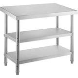 Stainless Steel Prep Table, 1520x450x855 mm Commercial Stainless Steel Table, 2 Adjustable V952-BXGSCDJ6014INTM79V0