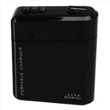 6pcs Black 4X AA Battery Portable Emergency Power Charger USB for Cell Phone V1192-AZ-W-28562