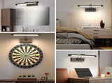 Hardwired Picture Light for Wall Black,14 inch Night Light LED Wall Sconces for Pictures,Dart Board V1171-CB-BLACK-MURAL-LAMP-14IN