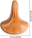 Vintage Bicycle Saddle Seat, Retro Leather Style Bike Seat with Triple Spring Suspension for V1308-DSZKI-1588