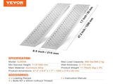 Portable Loading Ramps, 2 Pcs 1200 x 215 mm, Durable Aluminum Shed Ramp Set with Anti-Slip Holes, V952-LJSL472X85INA1TAOV0