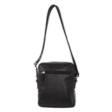 Pierre Cardin Pebbled Leather Organizer Bag Cross Body - Black/Navy V563-PC3301-BLACK