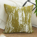 SOGA 50cm Throw Pillow White and Olive Green Plush Polyester Fiber and Cotton for Home Decor FRENCHCUSHION328