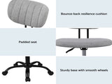 Artiss Armless Office Chair with Wheels, Ergonomic 360&deg Swivel Home Office Desk Chair, Height OCHAIR-M-1142-GY