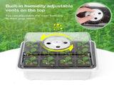 12 Holes Indoor Greenhouse Cultivation Box Seeding Plant Nursery Box Set Gardening Germination V1294-YM0901-10062772