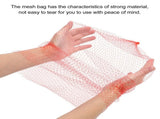 100-Pack Reusable Red Nylon Mesh Bags for Fruits, Vegetables, and Produce Storage V1369-AZ3-W-13287