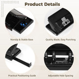 6-Hole Paper Puncher Black, Accommodates A4, A5, A6, A7, A8, B5, M5 Refills, with Adjustable Hole V1369-AZ3-W-08671