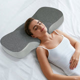 Dreamz Memory Foam Pillow Pillowcase Supprt Grey Rebound PILO1008-GY