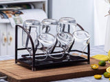 Stand-Up Drying Rack, Glass Bottle Dispenser, Countertop Baby Bottle Drying, With Sewerage Tray, V1366-AZ2-W-12565