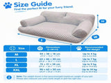 Cooling Pet Sofa Bed for Cats and Dogs, Breathable Ice Silk Bean Fabric with Supportive Edges, V1341-ZY-STKQHWSM-LIGHTGREEN-2XL
