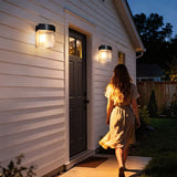Solar Powered Outdoor Wall Lamp with Radar Motion Sensor, Dual Installation as Wall Mount or Ground V1341-ZY-FWENWRGQ-WARMLIGHT-2PCS