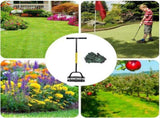 Manual Lawn Aerator Tool with Spring-Loaded Spikes, Heavy-Duty Soil Loosener for Garden Yard, V1107-CS-CPTQGJ