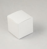 50 Pack of White 5cm Square Cube Card Gift Box - Folding Packaging Small rectangle/square Boxes for V382-50WHBXCUBE5X5XX5