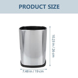 Stainless Steel Trash Can Plated Silver Metal Waste Bin for Storage V1192-AZ-W-31694