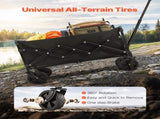Collapsible Wagon Carts, 120L & 225LBS Folding Wagons with All-Terrain Wheels, Heavy Duty Outdoor V952-ZDHYBXSSTCHSC3NLWV0