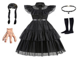 Black Cosplay Costume for Girls, Halloween Costume for Kids, Role Play Costume with Accessories, V1237-ZY-203-3756