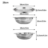 Stainless Steel Colander Strainer Set 3 in 1 Food Grater Cheese Grater Mixing Bowl with Container V1366-AZ2-W-11931