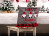 6pcs Xmas Chair Back Cover Linen Plaid Dining Chair Slipcover Protector for Home Hotel Kitchen V1294-YM0901-210618ZQ3147
