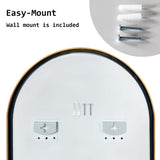 Wall Arch Mirror Arc Aluminum Frame Bathroom 50x100cm GOLD V274-FT-BM-ALUAC-GD50100