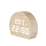 Wood Wooden LED Alarm Clock Despertador Electronic Desktop Digital Table Clocks With 3 Levels V1294-YM0901-H20527-1