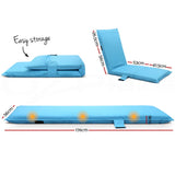 Artiss Floor Lounge Sofa Camping Chair Blue FLOOR-OUT-0302-BU