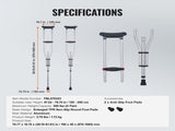 Underarm, 13-Level Height Adjustable Underarm Walking, Lightweight Aluminum V952-YXGZLTPR1202HQF5RV0