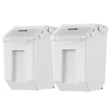 Ingredient Storage Bin, 2 x 15L Dispenser Bin with 2 Measuring Cups, Attachable Casters and Airtight V952-ZMXMX215L2CHMATLFV0