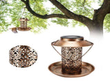 Solar Bird Feeder Solar Powered Garden Light Portable Hanging Hollow Out Courtyard Lamp V1294-YM0901-3111200239311