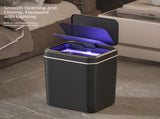 Black Smart Sensor Trash Can 20L Capacity, Touch-Free Operation with Odor-Blocking & Waterproof V888-ELOSUNG36785