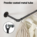 Artiss Clothes Rack Airer Floating Shelf Metal HANGER-B-02-RAIL-BK