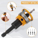 Carbon Steel Countersink Drill Bit Set Wood Heat Resistant Woodworking Drill Bit with Depth Stop V1370-AZ4-10548