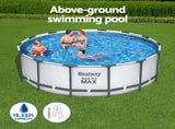 Bestway Swimming Pool 427x427x122cm Steel Frame Above Ground Pools Round Filter Pump Ladder BW-POOL-R-427-5612Y