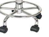 Levede Swivel Office Chair Round Rolling Stools PU Leather Height Adjustable BR1071-BK-M-AU