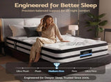 Giselle Bedding 34cm Mattress Euro Top Pocket Spring Single MATTRESS-0908-SINGLE