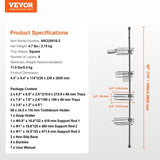 42" to 114" High Shower Corner Caddy Tension Pole Rust-Proof Tension Pole V952-SCTPBXGFXHDSL7FRUV0