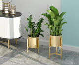 SOGA 4X 30CM Gold Metal Plant Stand with Flower Pot Holder Corner Shelving Rack Indoor Display FPOTH32GLDX4