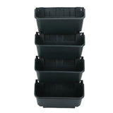 Vertical Wall Planter Set Plastic Breathable Space Saving 4 Pots Hanging Vertical Wall Flowerpot for V1294-YM0901-3111240037811