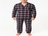 Mens Plus Size Flannelette Pyjamas 100% Cotton PJs Set Top Pants in Red Check - XXL V563-JSPJ38-90-XXL
