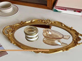 Decorative Tray - Oval Wall Hanging Mirror, Mirror Tray For Bathroom Vanity, Dessert & Coffee Table, V1366-AZ2-W-12456