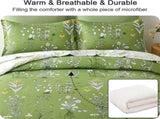 Vintage Delicate green bloom 3 Pc Comforter & Pillow Cover Set V745-MAB010487AJ3