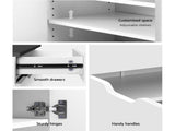 Artiss Shoe Rack Cabinet 30 Pairs White Eve FURNI-L-GS-SHOE01-WHBK-AB