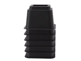 6pcs Bed Risers 5in High Quadrate Trapezoidal Ergonomic Plastic Black Furniture Risers Blocks for V1294-YM0716-3114220062911