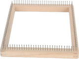 Square Wooden Knitting Loom Board, Beech Wood with Stainless Hooks for Blankets Scarves, 30 x 30cm V1188-MS-721-319